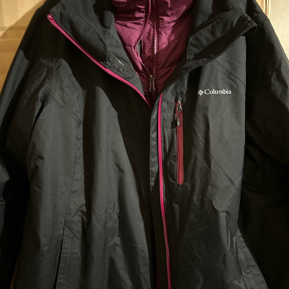Columbia Womens 2X   3 in 1 interchangeable jacket